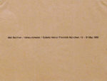 Announcement for Galerie Heiner Friedrich