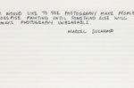 Misunderstandings (A theory of photography) from Artists & Photographs: Marcel Duchamp